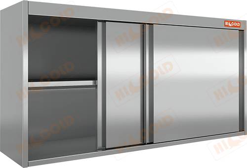 Полка нержавеющая настенная с дверцами купе HICOLD НПК-12/4 Полка нержавеющая настенная с дверцами купе HICOLD НПК-12/4