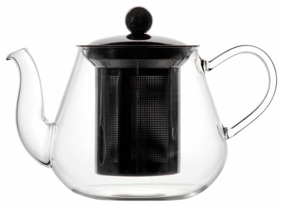 Чайник из боросиликатного стекла с нержавеющим фильтром 900мл кт1972