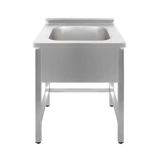 Ванна моечная 1-а секционная 600*700*850 гл.250 с бортом (цельнотянутая мойка)