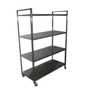 Тележка-стеллаж для прачечной ТП33 ОЛДАК открытый 4 полки нерж. Тележка-стеллаж для прачечной ТП33 ОЛДАК открытый 4 полки нерж.