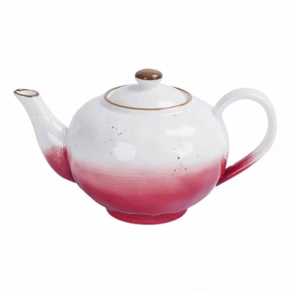 Чайник, 600 мл, фарфор,красный цвет "The Sun" P.L. 170646 /1/