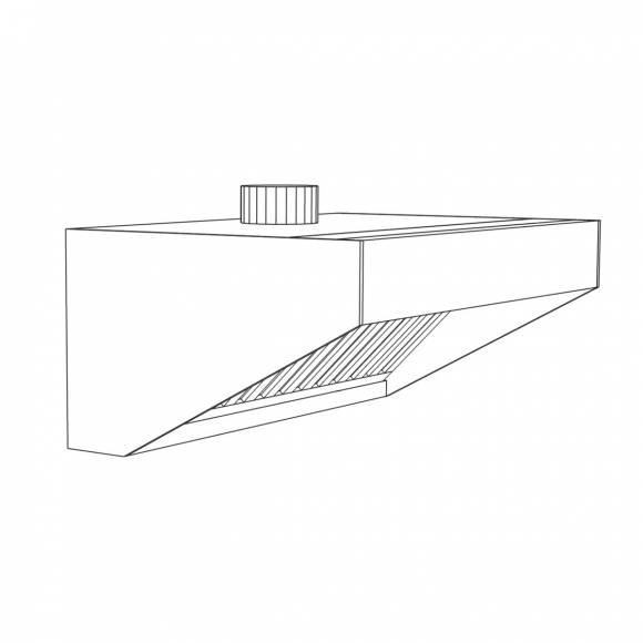 Зонт вытяжной пристенный Г-образный 600*700