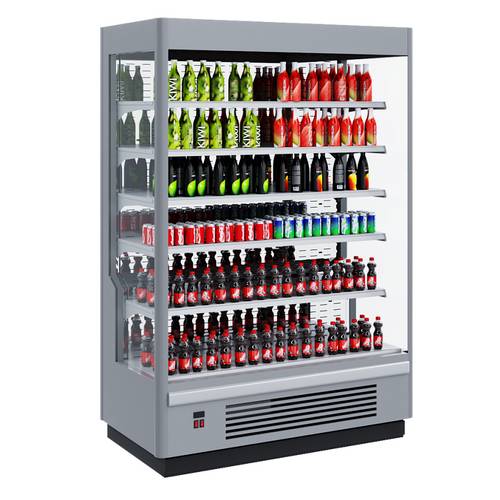 Пристенный охлаждаемый стеллаж Polair Stretto 1250-07 М без боковин