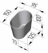 Форма для хлеба Спика 3 Л 11 овал (150 х 95 х 100 мм) 3 секции Форма для хлеба Спика 3 Л 11 овал (150 х 95 х 100 мм) 3 секции