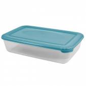 Контейнер для продуктов прямоуг. 0,45 л. 16,5*10,8*4 см. п/п с голубой крышкой /1/27/ Контейнер для продуктов прямоуг. 0,45 л. 16,5*10,8*4 см. п/п с голубой крышкой /1/27/