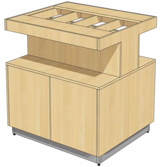 RD2 МОНТ 1000х1000х862 Модуль-основа с нишей для тарелок Островная RD2 МОНТ 1000х1000х862 Модуль-основа с нишей для тарелок Островная