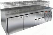 Стол холодильный HICOLD GN 112/TN LT SH 2 двери 2 ящика