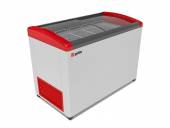 Ларь морозильный с наклонным гнутым стеклом Frostor Gellar FG 500 E красный