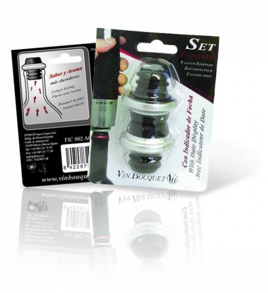 Пробка вакуумная для вина набор 2шт FIC 002 AC. /10/
