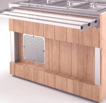 Комплект фасадов лицевой Refettorio (шведский стол островной, сдвоенный) 1100 (каменная столешница)