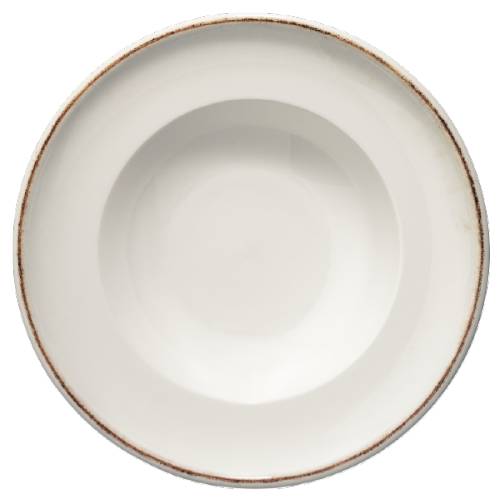 Тарелка для пасты 400мл 270 мм фарфор Gourmet Retro Bonna E100GRM27CK коричневый край b
