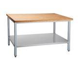 СППМР Стол производственный для мучных работ 1500*700*850мм с полкой без бортов на колесной базе СППМР Стол производственный для мучных работ 1500*700*850мм с полкой без бортов на колесной базе