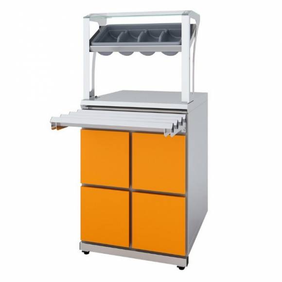 Прилавок для приборов и подносов Domino Luxstahl ПП (С)-600 Premium