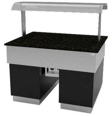 Прилавок с тепловой камен. поверхностью Stone Island Gastrolux ТМ-2010/ПК/SI для 5хGN1/1
