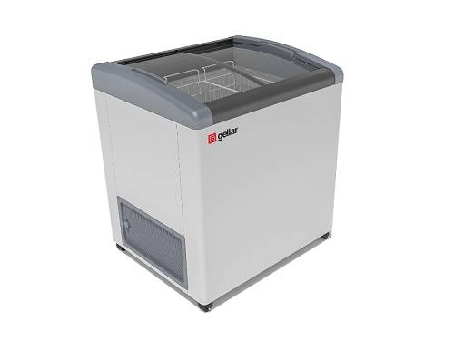 Ларь морозильный с наклонным гнутым стеклом Frostor Gellar FG 275 E серый