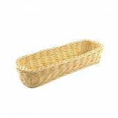 Емкость для столовых приборов 27*9*5,5 см. прямоуг. бежевая полиротанг MGprof Емкость для столовых приборов 27*9*5,5 см. прямоуг. бежевая полиротанг MGprof