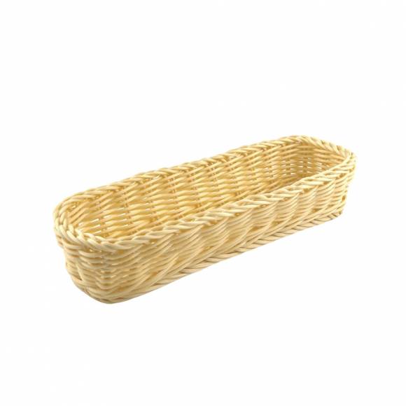 Емкость для столовых приборов 27*9*5,5 см. прямоуг. бежевая полиротанг MGprof