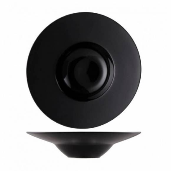 Тарелка глубокая 300мл  круглая 260мм F2509BY-10L  Glossy-Black P.L. 81200052 /3/