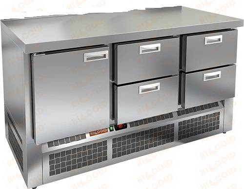 Стол холодильный Hicold GNE 122/TN O1 дверь 4 ящика (агрегат внизу) Стол холодильный Hicold GNE 122/TN O1 дверь 4 ящика (агрегат внизу)