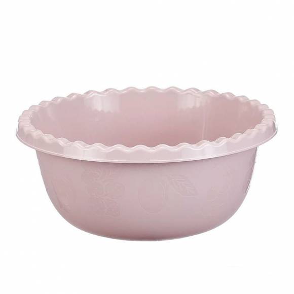 Миска круглая пластик 3л чайная роза 250мм Миска круглая пластик 3л чайная роза 250мм