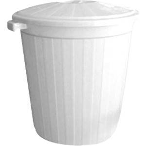 Бак с крышкой 105л D=600 H=650мм пластик белый NS