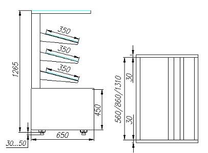 Витрина хлебная KC70 N 1,3-2 LIGHT Bread 0102-0109 (без стекла) (Хлебная 1,3 Сarboma Cube) Витрина хлебная KC70 N 1,3-2 LIGHT Bread 0102-0109 (без стекла) (Хлебная 1,3 Сarboma Cube)