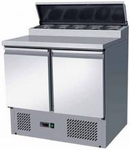 Стол холодильный саладетта 2-дверный GN1/1 с витриной 5хGN1/6 Koreco PS200 нерж. 8793 Стол холодильный саладетта 2-дверный GN1/1 с витриной 5хGN1/6 Koreco PS200 нерж. 8793