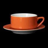 Чайная пара 300мл Corone Gusto оранжевая фк1745 Чайная пара 300мл Corone Gusto оранжевая фк1745