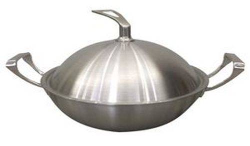 Сковорода WOK 360мм нерж. сталь, с кышкой Hurakan HKN-WPD06C Сковорода WOK 360мм нерж. сталь, с кышкой Hurakan HKN-WPD06C