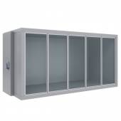 Камера холодильная со стеклянным фронтом Polair КХН- 9,55 СФ 4060х1360х2200 пять дверей X7 Камера холодильная со стеклянным фронтом Polair КХН- 9,55 СФ 4060х1360х2200 пять дверей X7