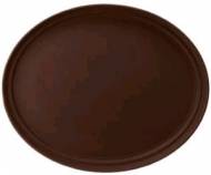 Поднос овальный 73,5х60см прорезинованный коричн. MGSteel 2900CTBr.