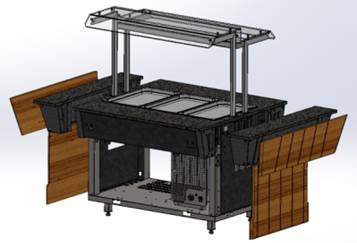 Комплект фасадов боковой Refettorio (шведский стол островной) 